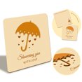 thumbnail image 1 of Wooden Commemorative Cards Square Umbrella 130x130x4mm, 1 of 7