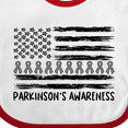 thumbnail image 4 of Inktastic Parkinson's Awareness Gray Ribbons and Flag Boys or Girls Baby Bib, 4 of 4