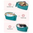 thumbnail image 6 of BAGSMART Makeup Bag Small Cosmetic Pouch Toiletry Bag Travel Organizer Case for Lipsticks Electonic Accessories, Waterproof, Portable, Multifunction, Women and Girls, Teal, 6 of 8