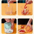 thumbnail image 4 of Wosthever Mini trituradora eléctrica de chile y ajo, 250ml/150ml, trituradora automática de alimentos vegetales, utensilios de cocina, Cocina y Comedor Rosado, 4 of 6