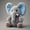 Blue, variant on GSKKLQ Animated Elephant Plush Toy, Singing and Ear Flapping Stuffed Animal for Kids, Interactive Musical Doll for Play and Comfort, Battery Operated