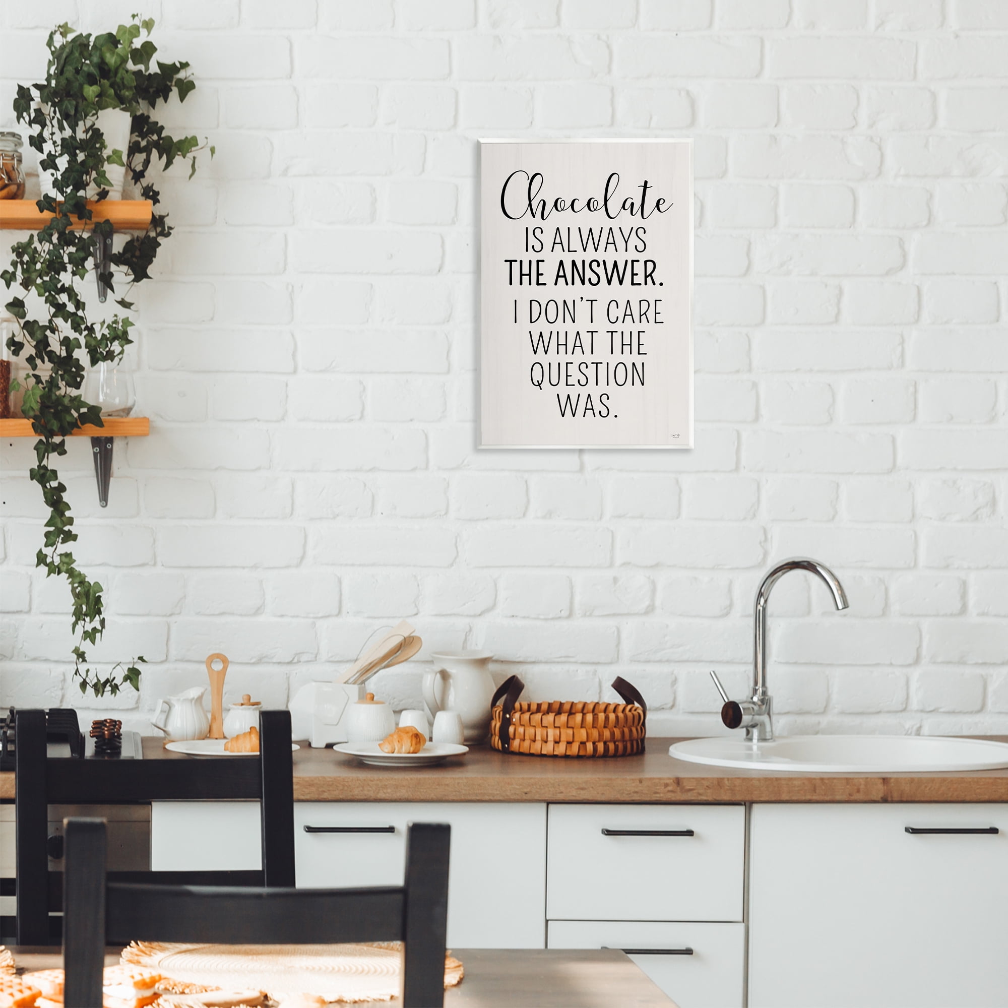 Stupell Industries Chocolate Is Always The Answer Wall Plaque Art, design by Lux + Me Designs