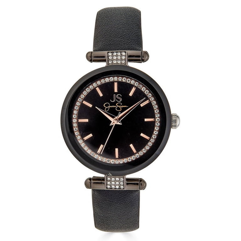JS by Jessica Simpson Women's Gunmetal Crystal Watch photo 1