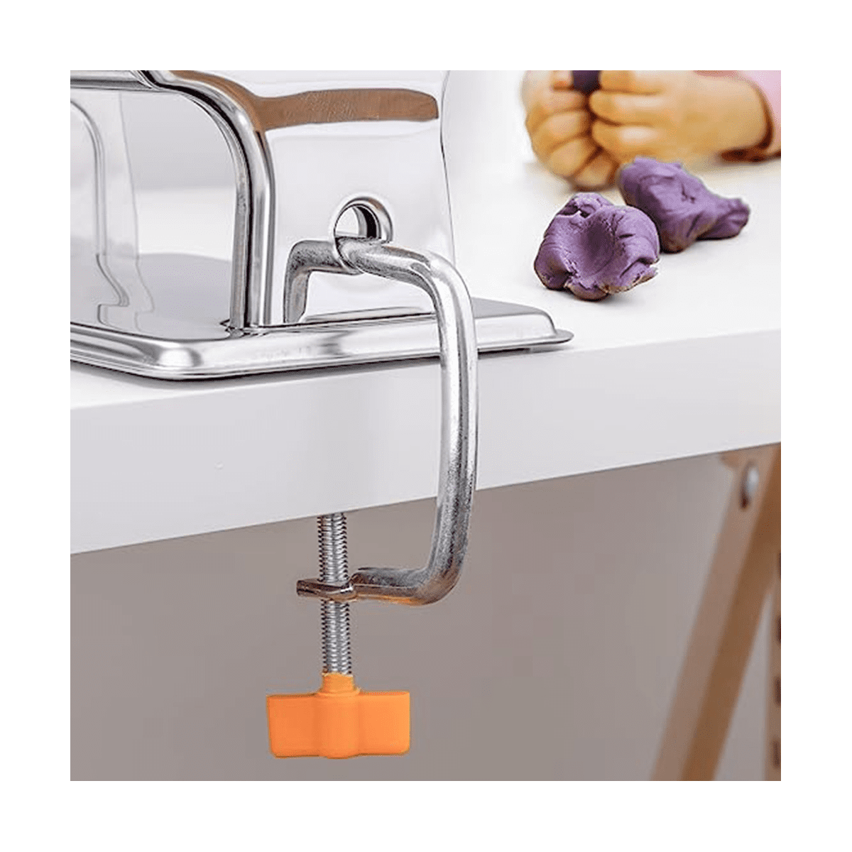 Soft Clay Clay Machine Handmade DIY Making Soft Clay Tools Desktop Clay Extruder with Handle Clay Roller Machine for DIY