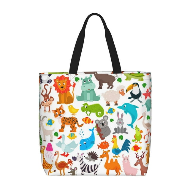 Balery Animals Bolsa de Mano para Mujeres con Cremallera, Bolsa de Gimnasio con Compartimentos, Bolsa para Laptop, Bolsa para Trabajo