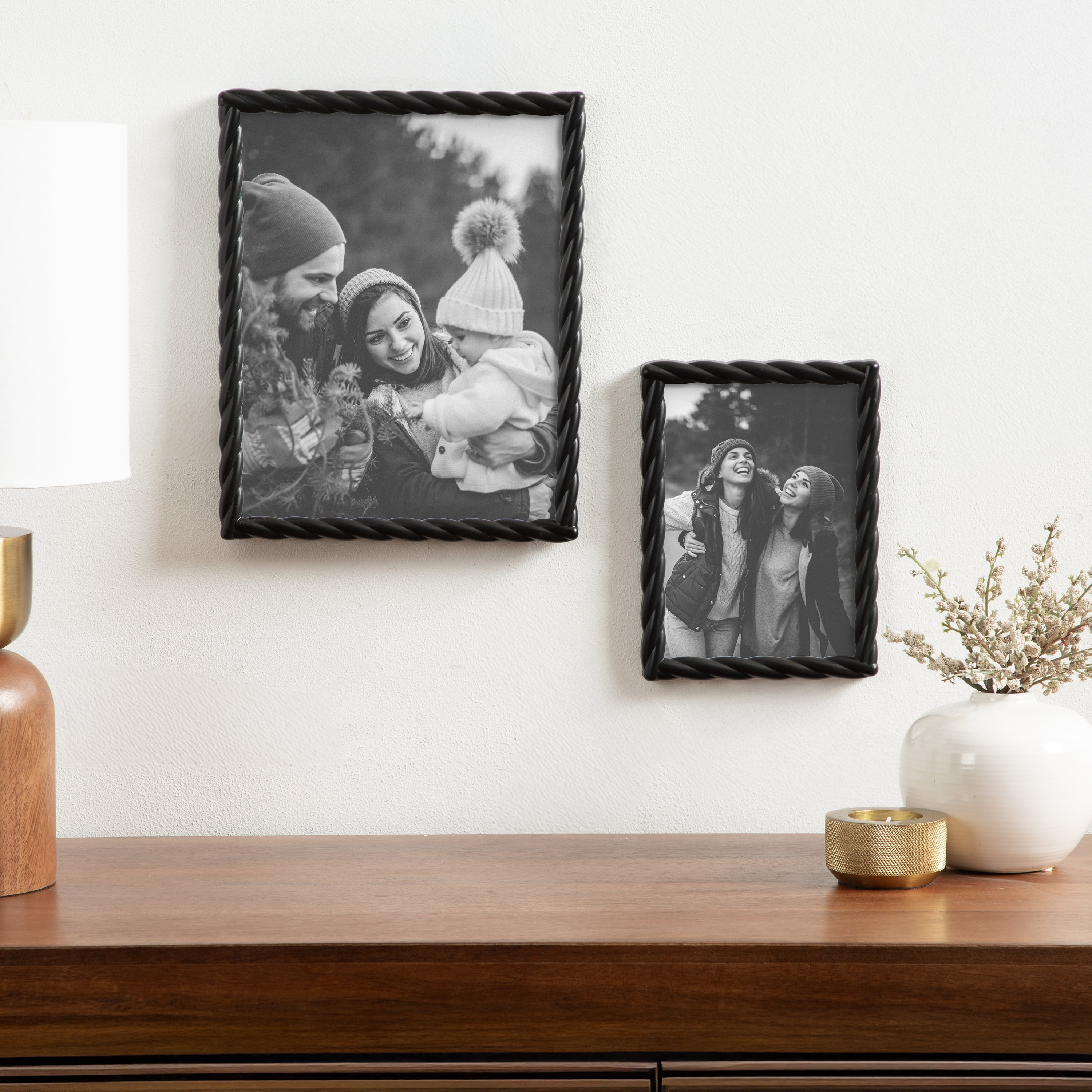 Saltana 8x10 Braided Black Tabletop Picture Frame, SALTANA 8X10 BLK