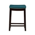 thumbnail image 3 of Riverbay Furniture 26" Transitional Wood/Faux Leather Counter Stool in Blue, 3 of 10