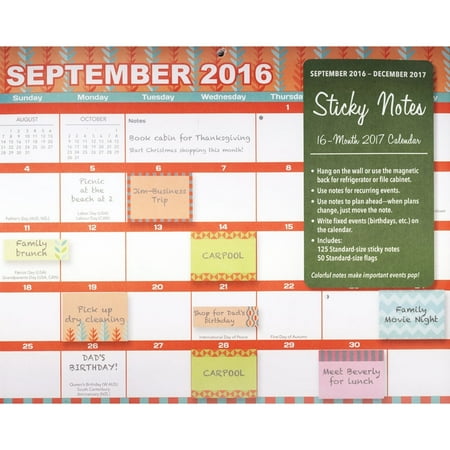 sticky notes wall calendar