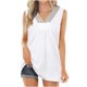 thumbnail image 2 of Moda mujer verano cuello en V Casual sólido camisetas sin mangas blusa sin mangas Fridja  qr649, 2 of 7