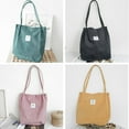 thumbnail image 4 of Women Corduroy Shoulder Bags Casual Canvas Handbags Top Handle Tote Crossbody Shopping Bags, 4 of 4