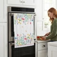 thumbnail image 2 of Unique Bargains 2Pcs Floral Microfiber Absorbent Soft Towels Multi-Color 1 24" x 16", 2 of 8