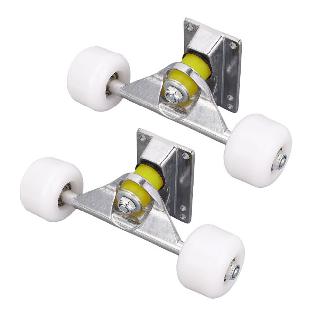 Camion de Planche à Roulettes, 2 Pcs Roues de Planche à Roulettes Adaptées aux Plancheurs Kit de Démarrage Combo Matériel, 4 Roues en Alliage d'Aluminium 5 Pouces Absorption des Chocs Longboard Camion pour Remplacement