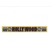 Amscan Sparkling Glitter Hollywood Fringe Letter Banner, 10' x 11 1/2, Gold/Black