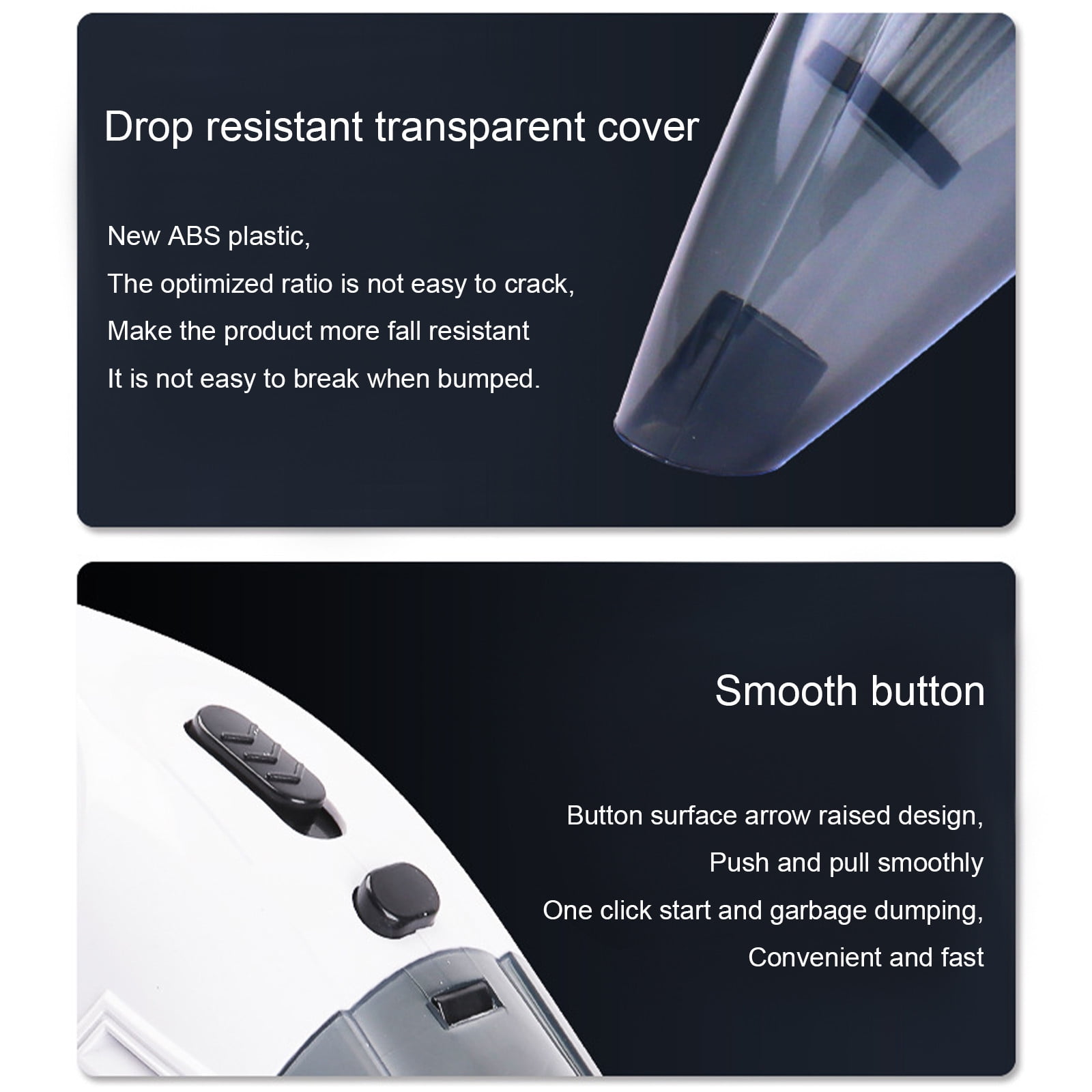 Blasgw Portable Handheld Wireless Car Vacuum Cleaner Household Compact & Large Suction Vacuum Cleaner White White