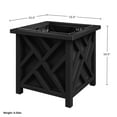 thumbnail image 6 of Pure Garden Outdoor Lattice Planter Box - 15.5-Inch Plant Pot, Black, 6 of 9