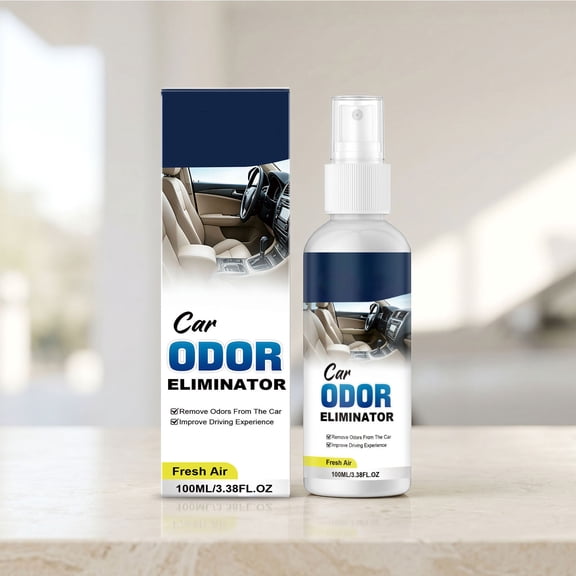 Car Odor Eliminator Spray 100ml Air Freshener Deodorizer Green Tea Scent Pet Smoke Food Smell Removal Interior Car Freshening Spray Long Lasting Air Purifier Auto Cleaner