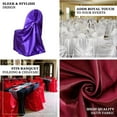 thumbnail image 3 of Efavormart Red Chair Covers for Party 50 PCS Universal Satin Self Tie Banquet Folding Wedding Chair Cover - Fit on Most Chairs - Easy Use & Machine Wash Slipcovers for Outdoor Events, 3 of 11