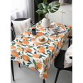 thumbnail image 2 of Orange Rectangle Tablecloth, Summer Botanical Leaves Watercolor Waterproof & StainResistant Tablecloth, Washable Oil-proof Table Cover for Dining/Party/Wedding/Camping/Buffet 54x108 In, 2 of 9