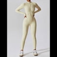 thumbnail image 4 of Mono de Entrenamiento de Larga para Mujer, con Cremallera, Pantalón y Mono Ajustado. Avena con Albaricoque S, 4 of 10