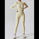 thumbnail image 4 of Mono de Entrenamiento de Larga para Mujer, con Cremallera, Pantalón y Mono Ajustado. Avena con Albaricoque M, 4 of 10