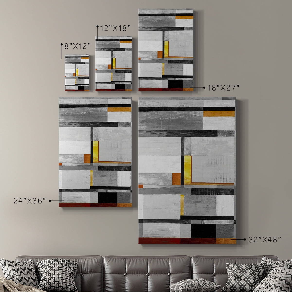 Retro Spectrum V7 Premium Gallery Wrapped Canvas - Ready to Hang
