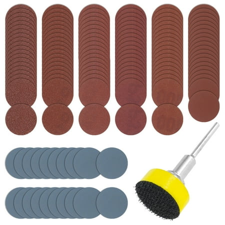 

Littleduckling 142pcs 1” Sanding Discs Surface Conditioning Disc Quick Change Sanding Disc 100/180/240/320/400/1500/3000 Grain Disc Pads for Die Grinder Surface Strip Polish Rust Paint Removal