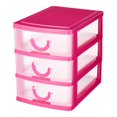 thumbnail image 1 of Mini Cajonera Bodega Aurrera de Plástico 3 Cajones Rosa, 1 of 3