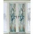 thumbnail image 2 of Coastal Crab Blackout Curtains, French Door Curtains for Door Window, Teal Nautical Beach Starfish Vintage Privacy Drapery for Patio/Sidelight Doors, 1 Panel with Tieback, 25 x 72 Inches, 2 of 6