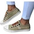 thumbnail image 1 of GHSDFBB Chaussures de Marche pour Femmes Slip-Ons, Espadrilles Sans Lacets Mode Chaussures Plates Classiques Confortables Décontractées, 1 of 4