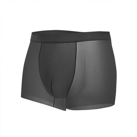 Summer Savings Clearance 2025  Mens Boxer Briefs  Underwear for Men with Pouch Moisture Wicking Cooling Ice Silk Underwear Men Breathable See Through Boxer Briefs L-3XL