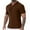 Brown, variant on AherBiu Mens Button Tshirts Short Sleeve Lightweight Causal Tee Shirts Summer Solid Lapel Collar T Shirt Tops