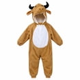 thumbnail image 2 of Halloween Cow Costume for Ch'ildr'en, Cute Animal Cosplay One Piece Outfit, Hooded Jumpsuit with Horns, Fancy Dress Party Clothes for K'ids Holiday Birthday, 2 of 6