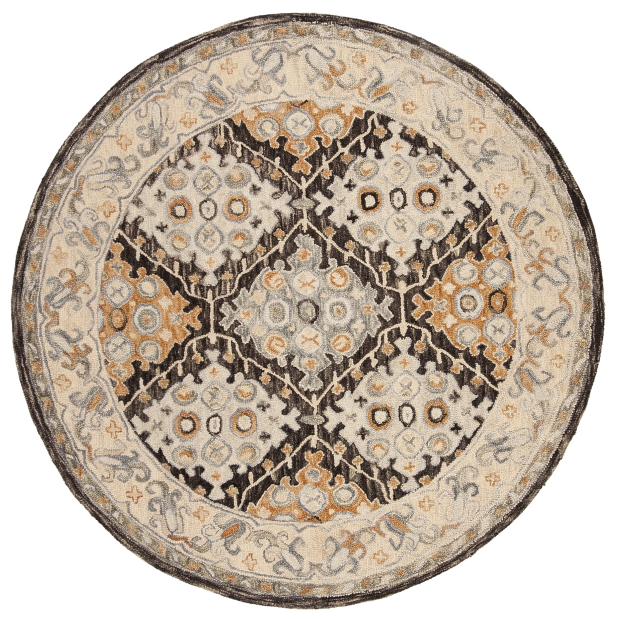 SAFAVIEH Aspen Joaquin Southwestern Area Rug, Beige/Brown, 5' x 5' Round