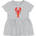 thumbnail image 3 of Inktastic Lobster Cute Ocean Creature Girls Baby Dress, 3 of 5