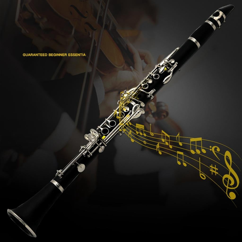 Yihuala Black Clarinet, 17 Keys Clarinet, B-Flat Clarinet For Beginner with Box, Professional Black Clarinet