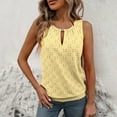 thumbnail image 2 of ZyeKqe Womens Tank Tops Sleeveless Shirts Keyhole Crewneck Shirts Dressy Casual Blouses Basic Summer Tanks, 2 of 9