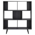 thumbnail image 4 of Modway Transmit 7-Shelf Wood Bookcase with Splayed Dowel Legs in Charcoal, 4 of 9
