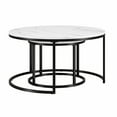 thumbnail image 4 of Evelyn&Zoe Watson Round Nested Coffee Table with Faux Marble Top in Blackened Bronze, 4 of 6