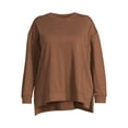 thumbnail image 5 of Terra & Sky Women's Plus High-Low French Terrycloth Sweatshirt, 5 of 5