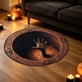 thumbnail image 4 of 3D Visual Illusion Halloween Round Doormat, 23.6 in Polyester Non‑slip Floor Mat, Skeleton Mummy Spider Pattern for Entryway Bedroom Holiday Party Decor, 4 of 7