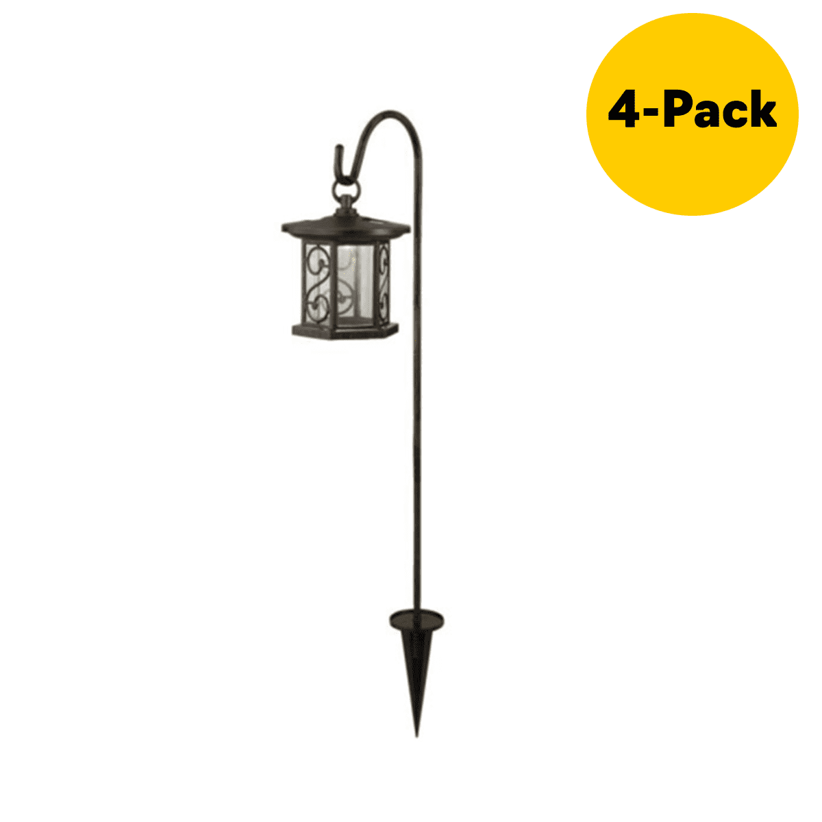 9.5 Inch Exhart Solar Lamp Shade on a Shepherds Hook Garden Stake Set of 2