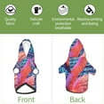 thumbnail image 6 of Disketp Digital Flamingo Vibrant Art Dog Hoodie Dog Clothes with Hat, Pet Winter Clothes Warm Hoodies Coat for Small Dogs-Large, 6 of 7