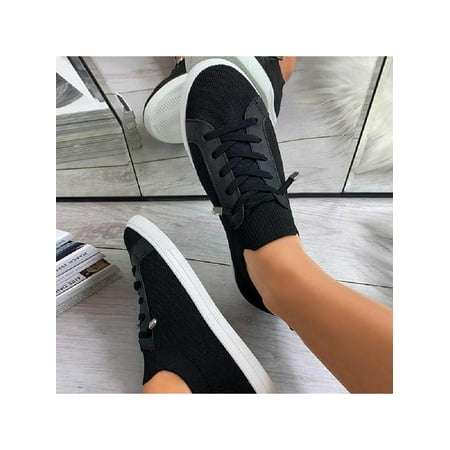 

Lacyhop Women s Canvas Upper Lightweight Summer Round Toe Solid Color Flat Shoes