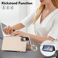 thumbnail image 3 of Allytechgroup iPhone XS Max Wallet Case, RFID Blocking Zipper Pocket Ring Holder Kickstand Bumper Shockproof Portable Durable Phone Case for Apple iPhone XS Max, White, 3 of 8