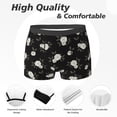 thumbnail image 2 of Men's Boxer Briefs, Rose Flowers Black Soft Comfy Mens Underwear Boxer Briefs Breathable With Widen Waist, 2 of 7