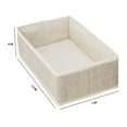thumbnail image 5 of Simplify 2 Pack Medium Rectangular Compartment Drawer Organizer in Faux Jute Beige, 5 of 6