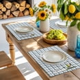 thumbnail image 6 of Placemat Blue Check Placemats for Dining Table Ombre Buffalo Plaid Washable Table Mats for Party Kitchen Dining Decoration, 6 of 7