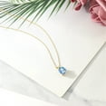 thumbnail image 4 of Gem Stone King 14K Yellow Gold Millennium Blue Mystic Quartz Solitaire Pendant Necklace for Women | 3.00 Cttw | Gemstone Birthstone | Oval 10X8MM | with 18 inch Silver Chain, 4 of 4