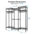 thumbnail image 2 of VIPEK V5i Medium Garment Rack Bedroom Armoires Freestanding Closet Organizer, Portable Wardrobe Closet Heavy Duty Clothing Rack, Black, 2 of 8