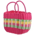 thumbnail image 2 of 1PC Vegetables Basket Plastic Woven Shopping Basket Gift Basket (Size M Random Color), 2 of 7